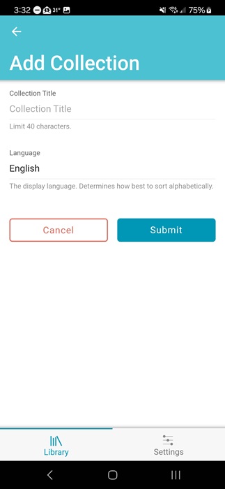Creating a collection in Libib, one of the best collection organizing apps.