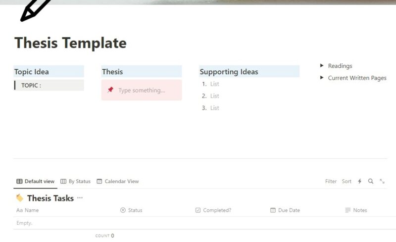 Student Thesis template main page