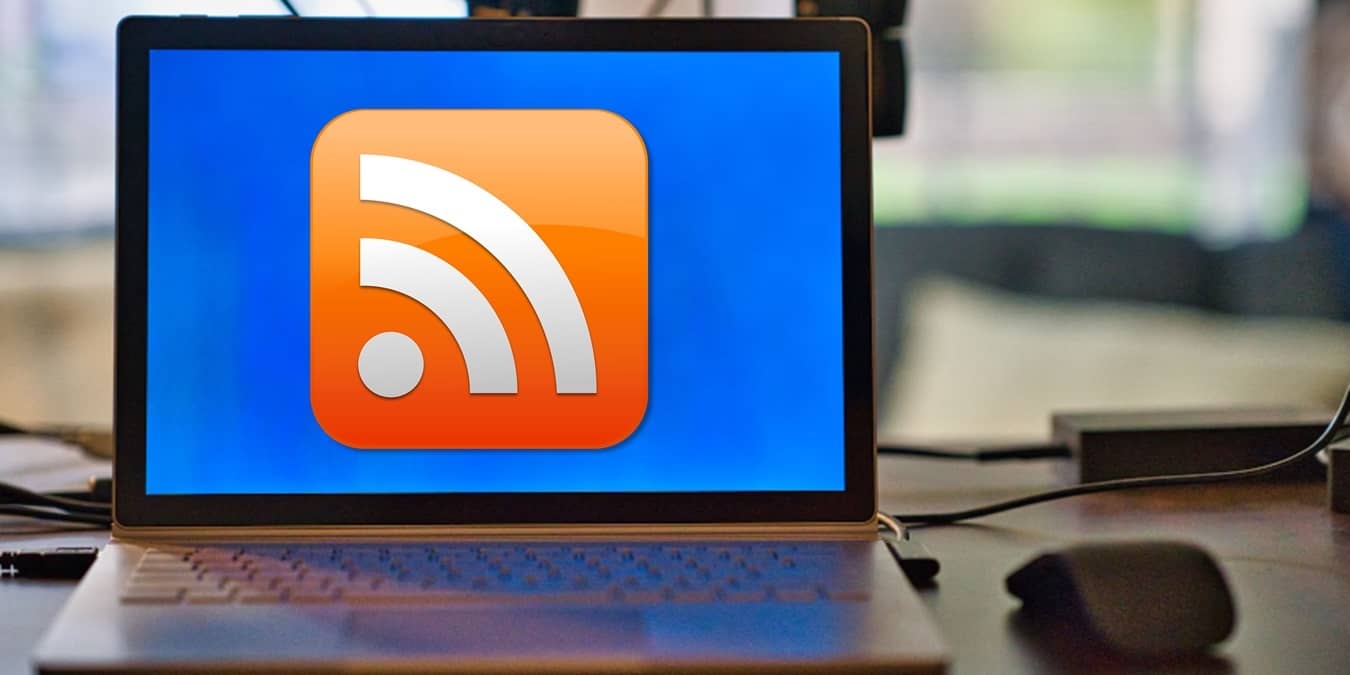 RSS icon on a Windows laptop