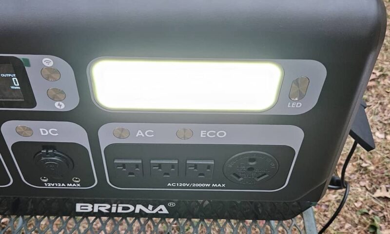 LED light on Bridna power station.