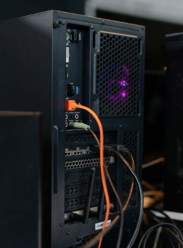 Back of a computer tower case.