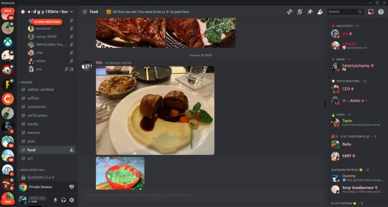E-dgy server view on Discord.