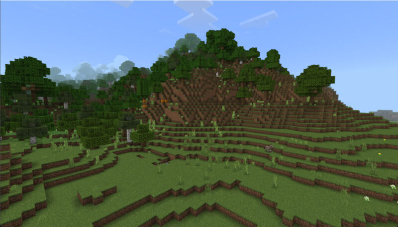 mountain in Minecraft Bedrock Edition.