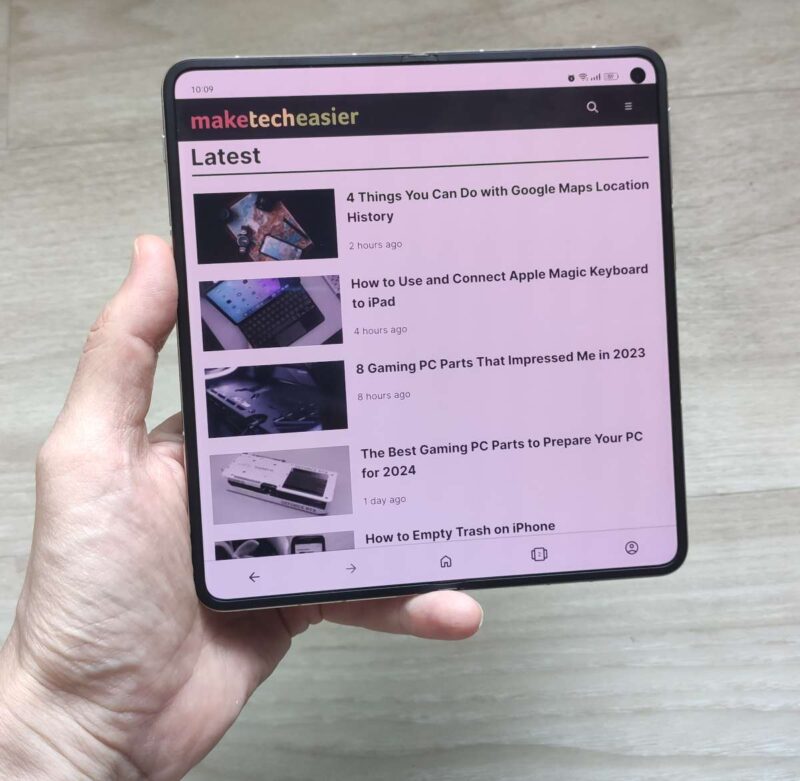 Oneplus Open Held Unfolded
