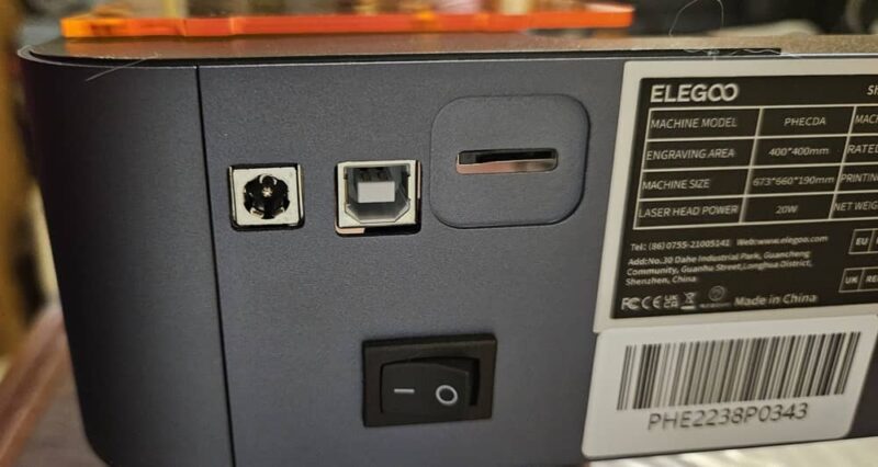 Phecda laser engraver ports