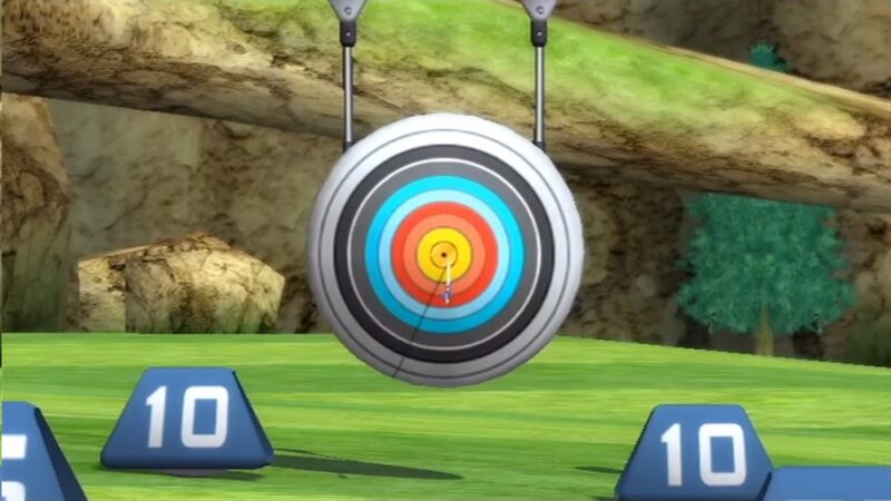 Playing My Nintendo Wii with Wii Sports Resort Archery