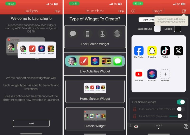 Screenshots Of Launcher