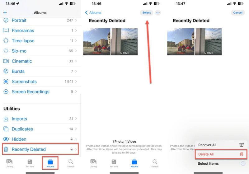 Steps To Delete All Recently Deleted Photos On Iphone