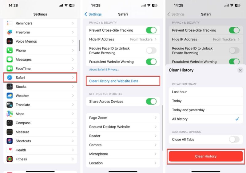 Steps To Empty Safari Cache On Ios