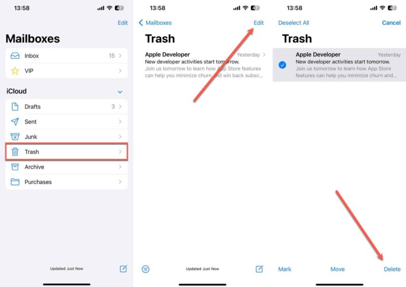 Steps To Empty Trash In Apple Mail App