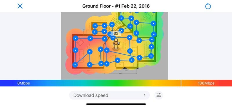 Wifi Heatmap Created Using The Netspot App