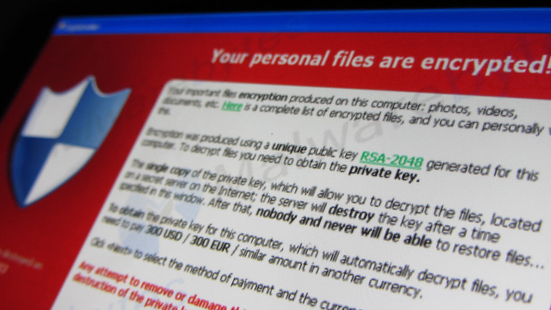 Ransomware screenshot