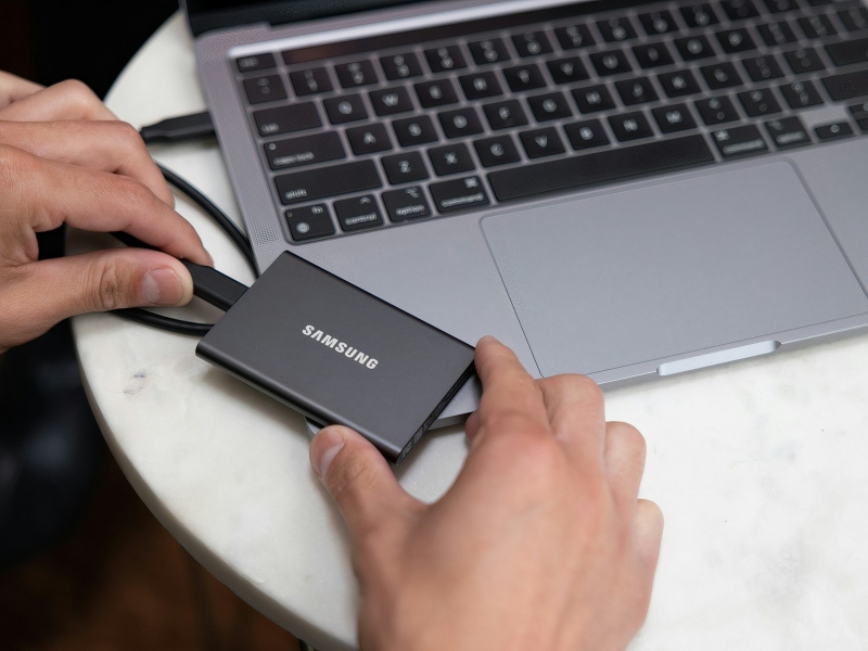 Samsung SSD on a laptop