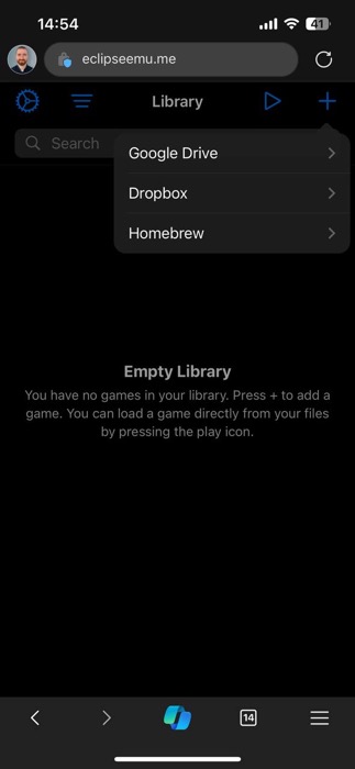 Eclipse Emulator Game Selection