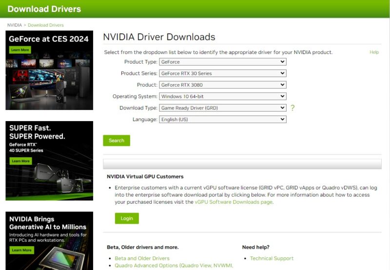 Graphics Card Not Working Driver Download Nvidia