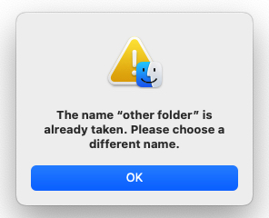 Macos Error Box Identical Folder Name merge folders on mac