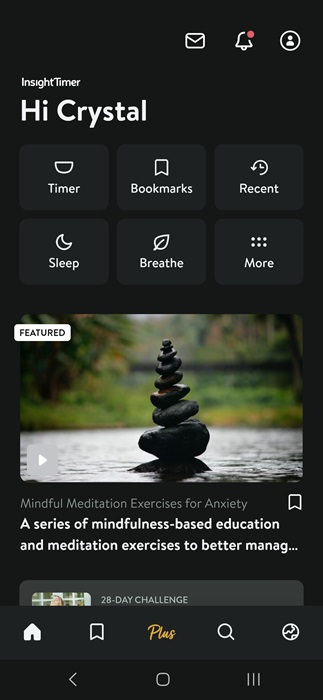 Using one of the best sleep meditation apps, Insight Timer