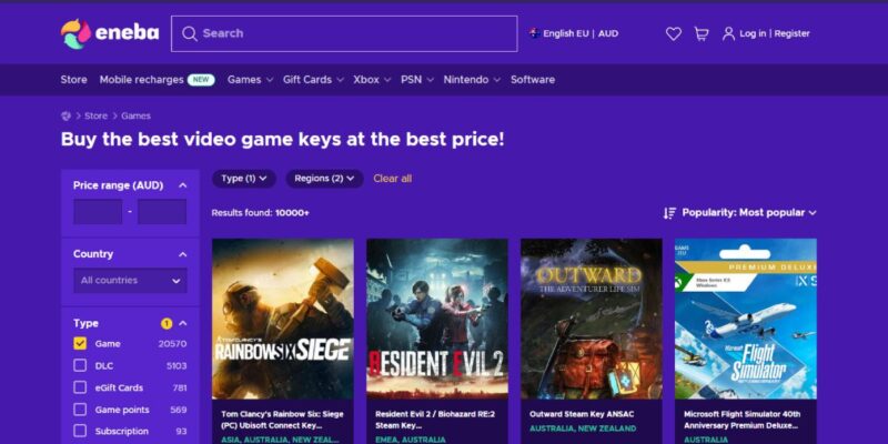 Cheap Game Digital Keys Eneba Homepage