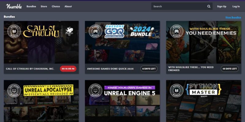 Cheap Game Digital Keys Humblebundle Homepage