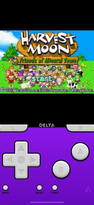 Delta Emulator Playing Harvest Moon