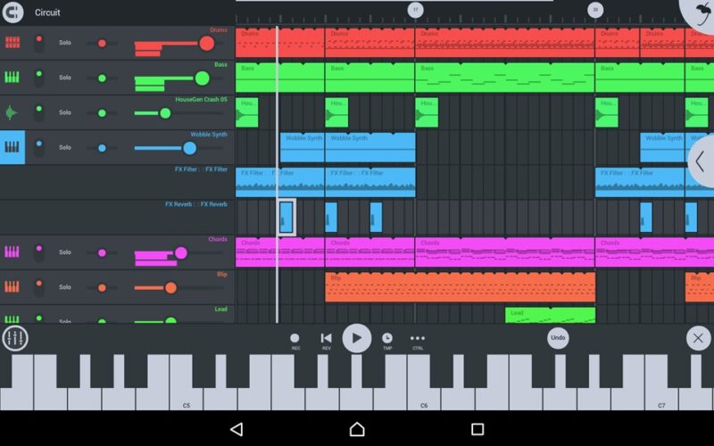 FL Studio Mobile app features view.