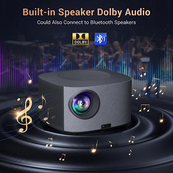 Happrun 4k Projector Dolby Audio Speaker
