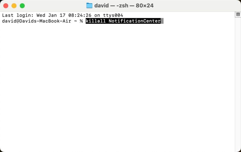 Killall Notificationcenter Command Macos