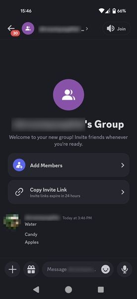 Group created with self on Discord app for Android.