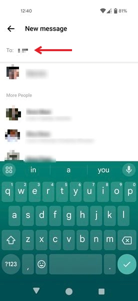 Searching for yourself in Facebook Messenger app for Android. 