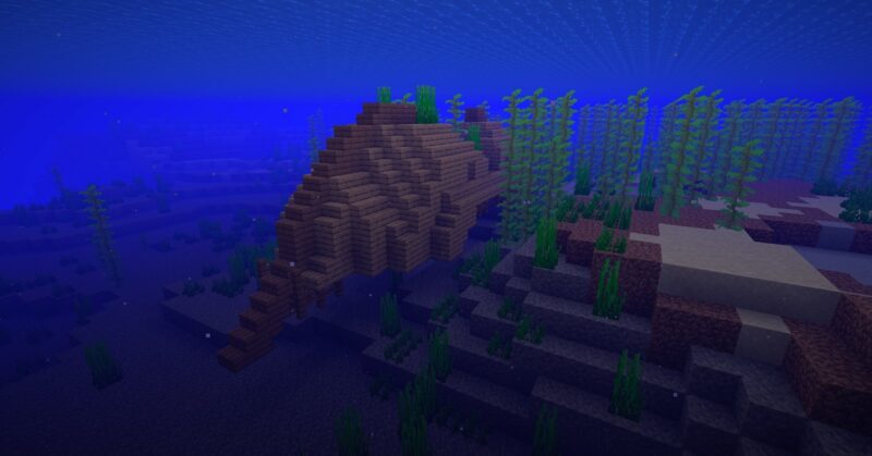 A Minecraft Shipwreck.