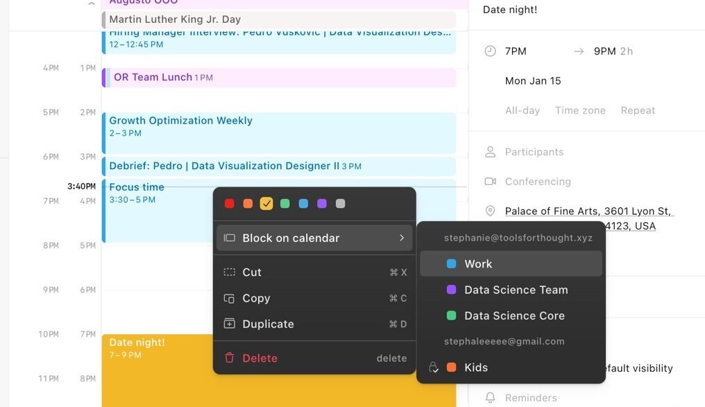 Personal Block Events Large