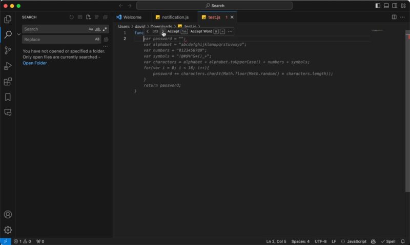 Randompassword Function Generated By Copilot