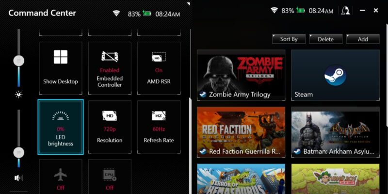Rog Ally Command Center Led Brightness