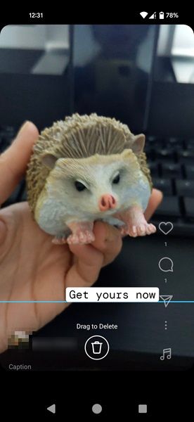 Creating Instagram Reel with bottom Safe Zone visible.