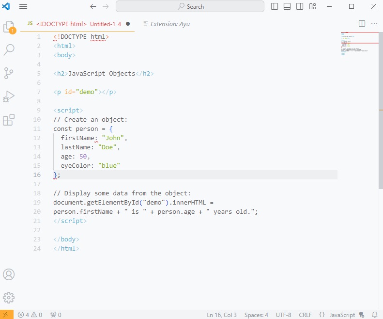 Light version of the Ayu theme