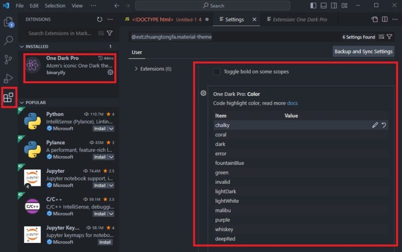 Customizing Visual Studio Code themes.