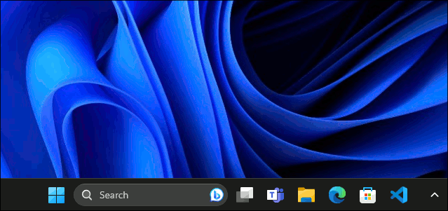The iconic Windows 11 task bar.
