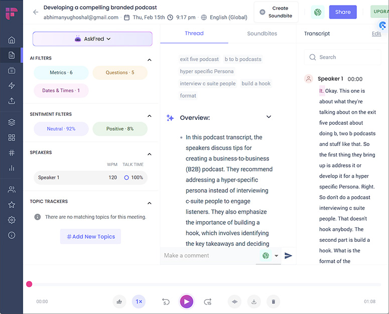 Fireflies Uses Ai To Help Make Sense Of Your Notes With Topics And Sentiments
