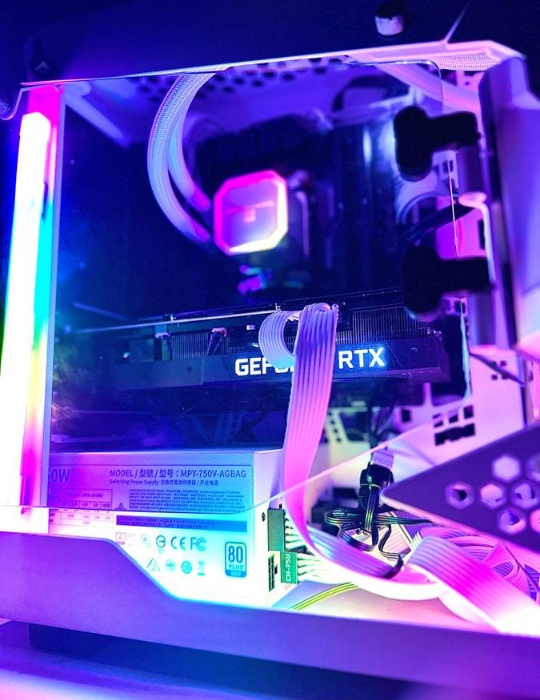 RGB liquid cooler gaming PC