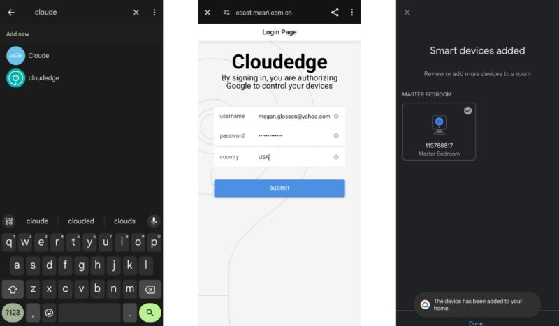 Paris Rhone Baby Monitor Google Home Connection