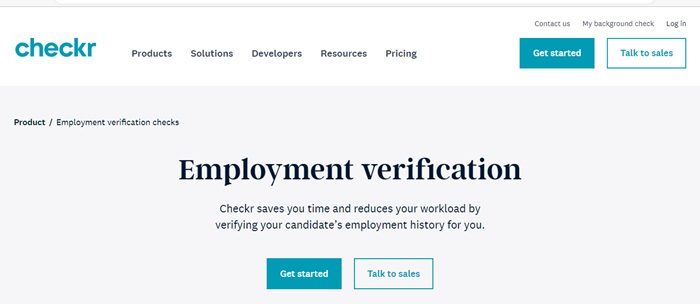 Doing employment verification checks on Checkr.