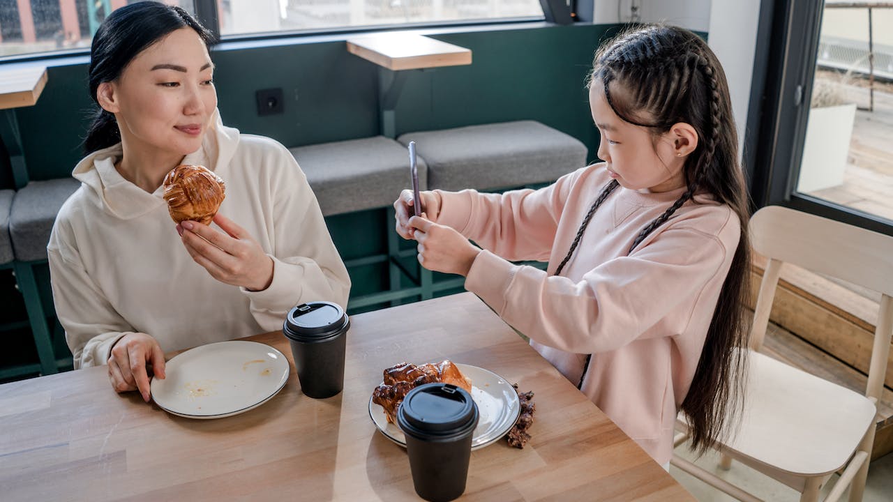 Woman Using Dating App for Single Parents