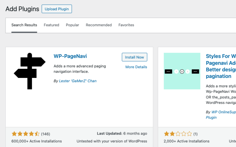 Wp Pagenavi in WordPress Directory