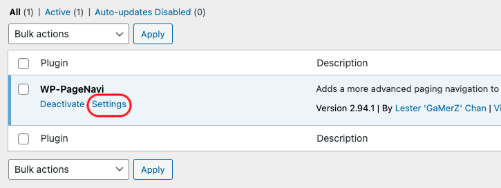 Wp Pagenavi Installed in WordPress