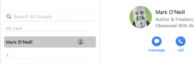 macOS contacts book edit
