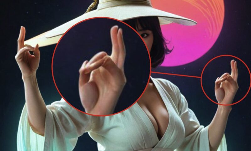 Alien Fingers In An Ai Generated Image