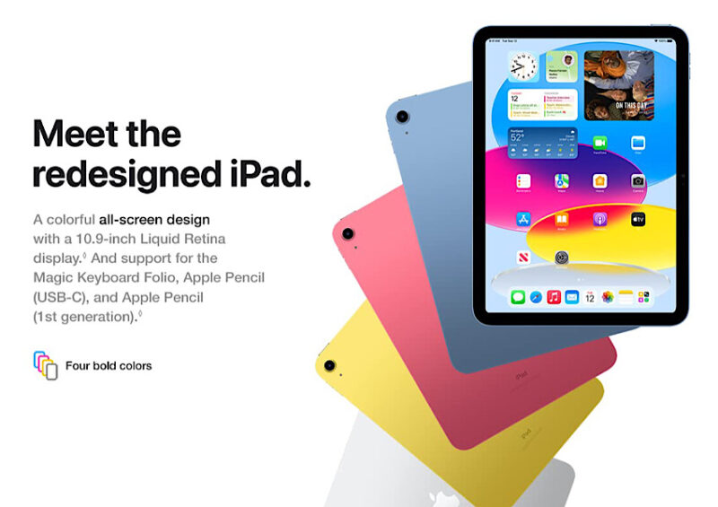 Apple Ipad 10th Gen Color Options