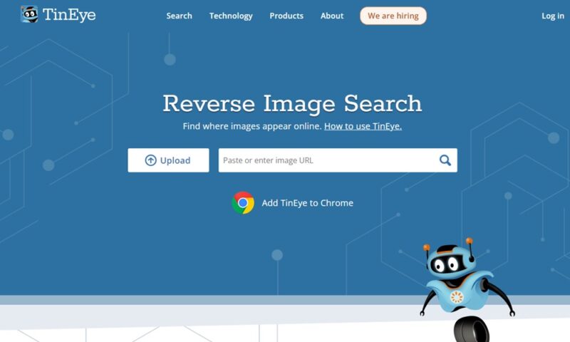 Using TinEye's reverse image search.