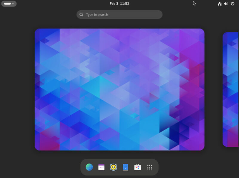linux-distros-ancient-pcs-archlinux A screenshot showing the default Gnome desktop in Arch Linux.