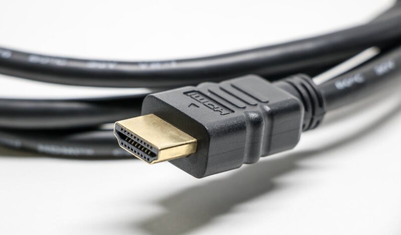 Closeup Shot Of An Hdmi Cable